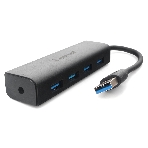 USB-концентратор Gembird UHB-C354, USB 3.0, USB 4 порта, USB с доп питанием, фото 1