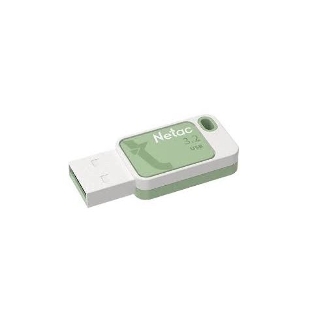 Флешка USB Netac UA31 (NT03UA31N-128G-32GN), 128Gb, USB 3.2, R/W 110/45, зеленый/белый
