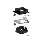 Корпус светильника C7901 SWH белый песок 90*90*H32mm MR16 GU5.3, фото7