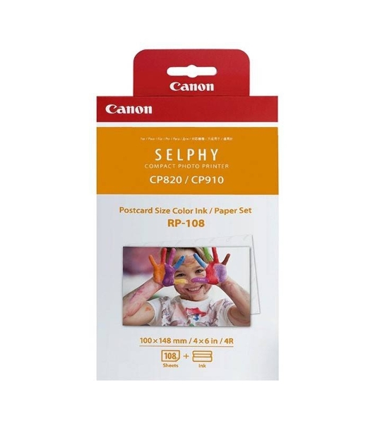 Набор Canon RP-108 (8568B001) бумага (10x15см) и цветные красители для SELPHY CP1200. 108 страниц.