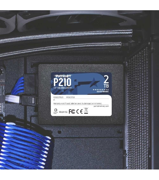 Накопитель SSD Patriot P210, 2Tb, SATA III, 2.5', R/W 520/430
