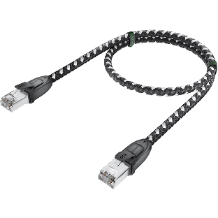 Патч-корд GCR PROF прямой 5.0m, UTP медь cat.6, STRONG черно-белый нейлон, ethernet high speed 10 Гбит/с, T568B, GCR-52779
