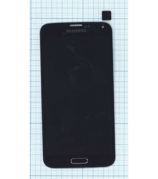 Дисплей для Samsung Galaxy S5 SM-G900H черный с кнопкой home