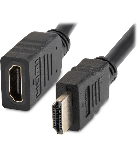 Кабель-удлинитель аудио-видео Buro HDMI (m)/HDMI (f) 3м. позолоч.конт. черный