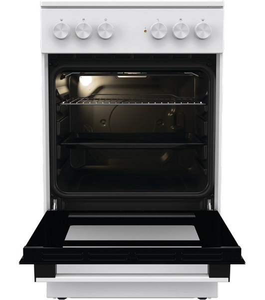 Плита электрическая Gorenje GEC5A12WG-B белый, конфорок 4 электрических, духовка 68 л, 50 см x 85 см x 59.4 см (без крышки)