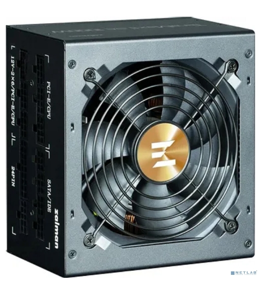 Блок питания Zalman ZM1000-TMX2SE, 1000W, ATX12V v3.1, APFC, 12cm Fan, 80 PLUS Gold Gen5.1, Full Modular, Retail
