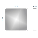 Зеркальный шкаф Bau Stil 80х80, LED подсветка, сенсор, плавное закрывание, оборачиваемый, фото5