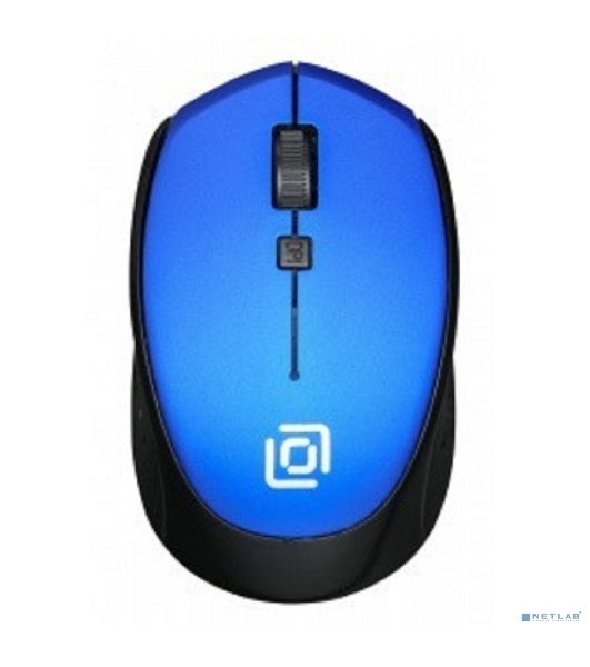 Мышь беспроводная Oklick 488MW синий/черный, 1600 dpi, радиоканал, USB, кнопки - 4