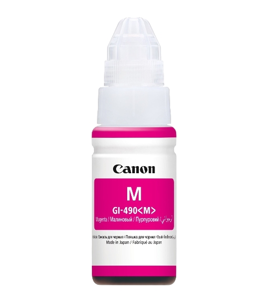 Чернила Canon GI-490M 0665C001 пурпурный для Canon Pixma G1400/2400/3400 (70мл)