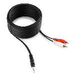 Кабель аудио Cablexpert CCA-458-10M-N, Jack 3.5(M)/2xRCA, 10м, черный, пакет, фото4