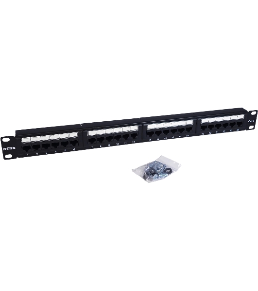 Патч-панель NTSS-PP-1U-24-UTP-RJ45-6-D 19' 1U 24xRJ45 кат.6 UTP