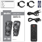 Колонка АС SVEN PS-750, черный (80 Вт, TWS, Bluetooth, FM, USB, microSD, LED-дисплей, 2х4400мА*ч), фото37