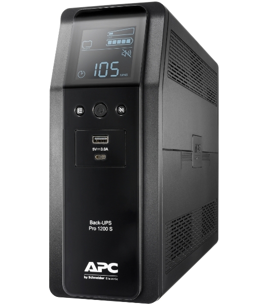 Источик бесперебойного питания APC  Back-UPS Pro BR 1200VA/720W, Sinewave,8xC13 Outlets(2 Surge & 6 batt.), AVR, LCD, Data/DSL protect, USB