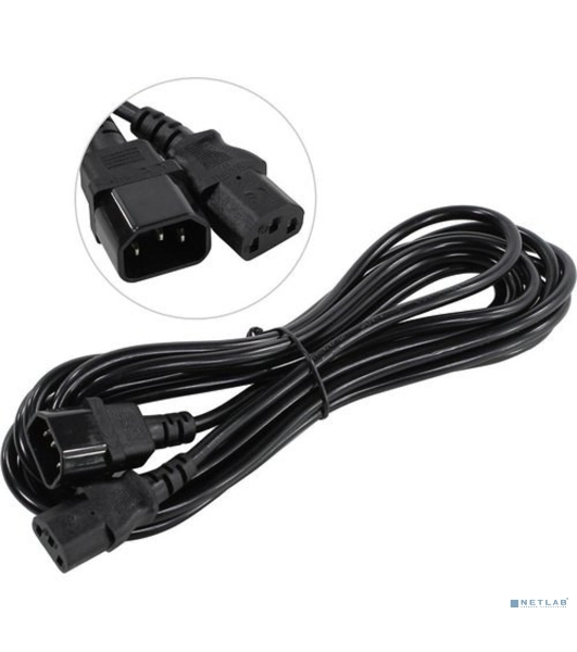 Кабель монитор-компьютер (UPS->уст-во) ExeGate Power EC-5P (С13->С14) VDE-250V-3*1,00-CU, 10A, 5м