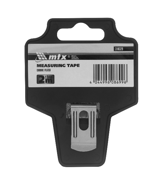 Рулетка MTX Chrom, 2 м x 13 мм, хромированный корпус