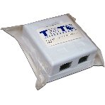 Настенная розетка, 2 порта RJ-45 категории 6, STP, белая, фото2
