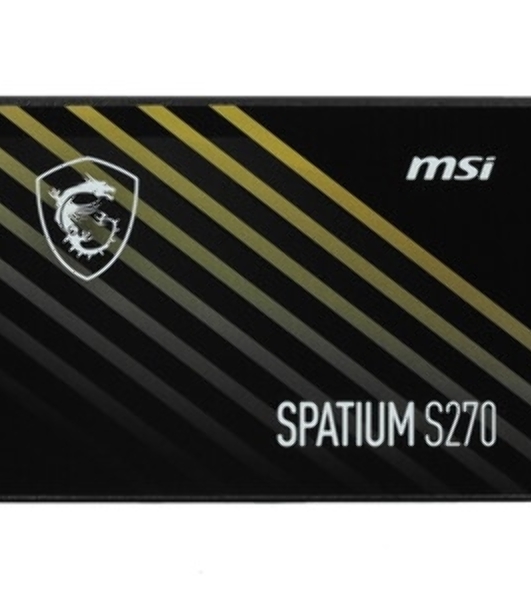 Накопитель SSD MSI SPATIUM S270, 480Gb, 2.5', SATA III, R/W 500/450