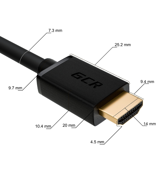 Кабель синхронизации Greenconnect GCR-55269 7.0m HDMI 2.0, XLPE, Outdoor, Ultra HD, 4K 60Hz, 18.0 Гбит/с, HDR 4:4:4, 3D, черный, 2 Х экран, армирование