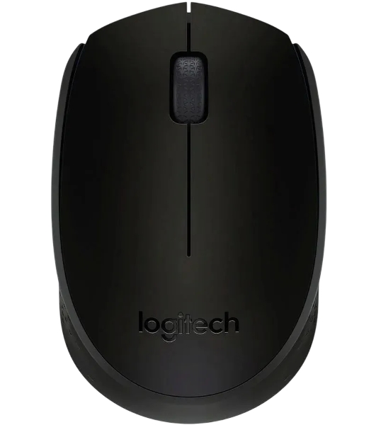 Мышь беспроводная Logitech B170 черный, 1000 dpi, радиоканал, USB, кнопки - 3