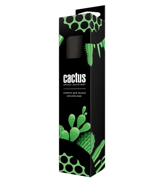 Коврик для мыши Cactus CS-MP-D01S черный 250x200x3мм