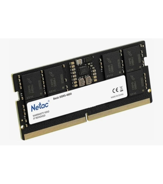 Оперативная память NETAC Basic, DDR5, 16GB (1x16GB), 4800MHz, CL40, SO-DIMM