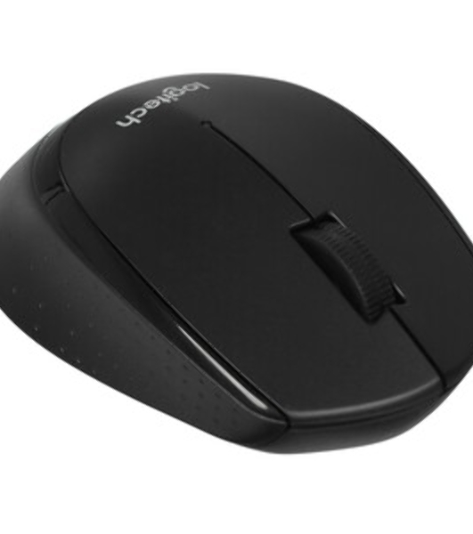 Мышь беспроводная Logitech M330 SILENT PLUS черный, 1000 dpi, радиоканал, USB, кнопки - 3