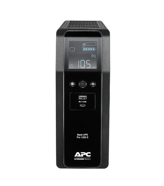 Источик бесперебойного питания APC  Back-UPS Pro BR 1200VA/720W, Sinewave,8xC13 Outlets(2 Surge & 6 batt.), AVR, LCD, Data/DSL protect, USB