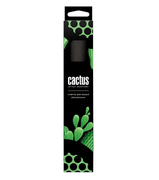 Коврик для мыши Cactus CS-MP-D01S черный 250x200x3мм