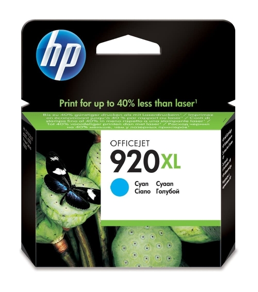 Картридж струйный HP 920XL CD972AE голубой для HP OJ 6000/6500