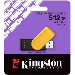 Флешка USB Kingston DataTraveler Exodia S (DTXS/512), 512Gb, USB 3.2 Gen 1, R/W 150/60, желтый/черный, фото 1