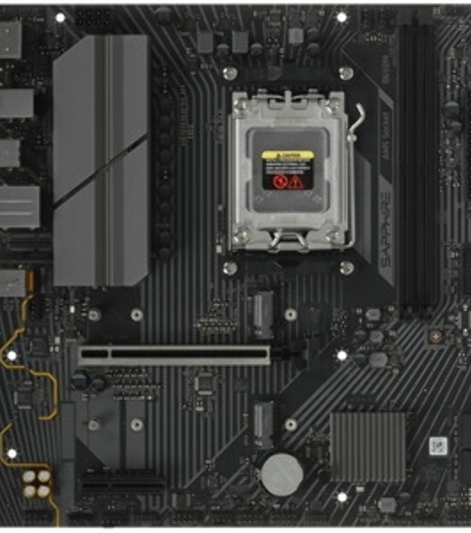 Материнская плата Sapphire B650M-E B650, AM5, 2*DDR5, 1*PCIEx16, 1*PCIEx4, 2*M.2, 4*USB3.2Gen1, 10*USB2.0, 4*SATA3.0, 2.5G, DP, HDMI, M-ATX, RTL