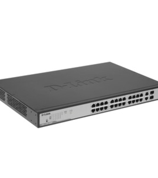 Коммутатор D-Link DGS-1100-26MPV2/A3A, 24×1 Гбит/с + 2×1 Гбит/с SFP, настраиваемый