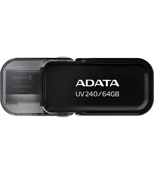 Флешка USB ADATA UV240 (AUV240-64G-RBK), 64Gb, USB 2.0, R/W 15/5, черный