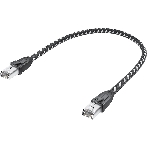 Патч-корд GCR PROF прямой 3.0m, UTP медь cat.6, STRONG черно-белый нейлон, ethernet high speed 10 Гбит/с, T568B, GCR-52778, фото 1