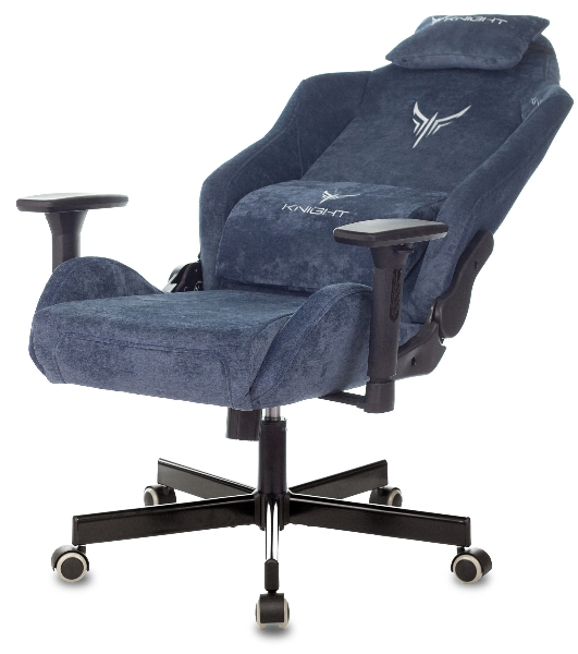 Кресло Knight N1 Fabric синий, ткань, 120 кг, механизм качания