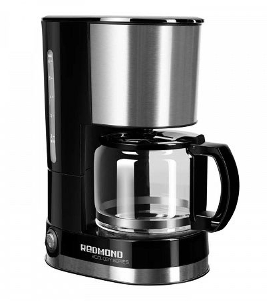 Кофеварка капельная Redmond RCM-M1507 черный/серебристый, исп. кофе - молотый, 0.6 л, 600 Вт