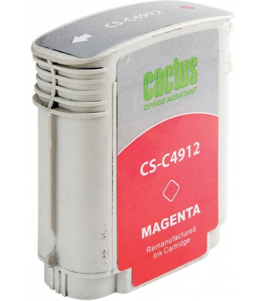 Картридж струйный Cactus CS-C4912 №82 пурпурный (72 мл) для HP Design Jet 500/800C