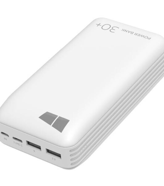 Портативный аккумулятор More choice (4620202550583) PB22-30 с кабелем 2USB 2.1A - 30000mAh белый