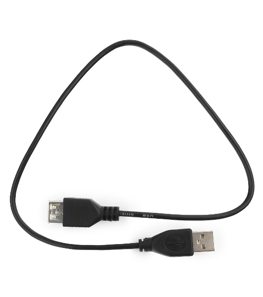 Кабель удлинительГарнизонUSB 2.0, AM/AF, 0.5м, пакет (GCC-USB2-AMAF-0.5M)