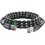 Патч-корд GCR PROF прямой 3.0m, UTP медь cat.6, STRONG черно-белый нейлон, ethernet high speed 10 Гбит/с, T568B, GCR-52778, фото5