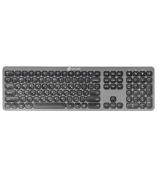 Комплект клавиатура+мышь Oklick 300M беспроводной, USB, 1600 DPI, серый/чёрный