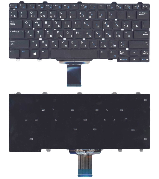 Клавиатура для ноутбука Dell E5250 E7250 черная без подсветки