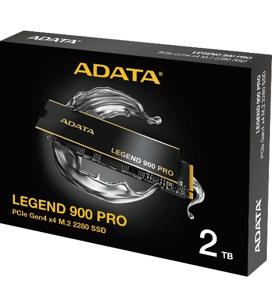 Накопитель SSD ADATA LEGEND 900 PRO, 2Tb, PCIe 4.0 x4, M.2 2280, NVMe, R/W 7400/6500