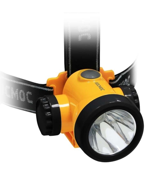 Фонарь светодиодный аккум. налобный Космос литиевый H3W 2 режима 3Вт LED 1.5А.ч зарядка от USB