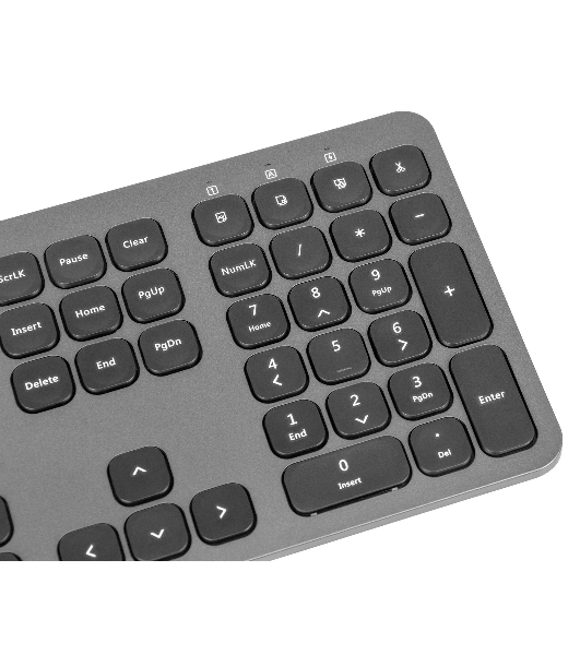 Комплект клавиатура+мышь Oklick 300M беспроводной, USB, 1600 DPI, серый/чёрный