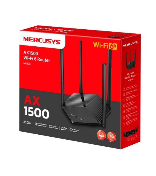 Двухдиапазонный Wi-Fi роутер Mercusys MR60X AX1500