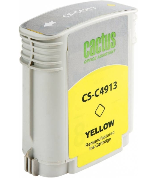 Картридж струйный Cactus CS-C4913 №82 желтый (72 мл) для HP Design Jet 500/800C