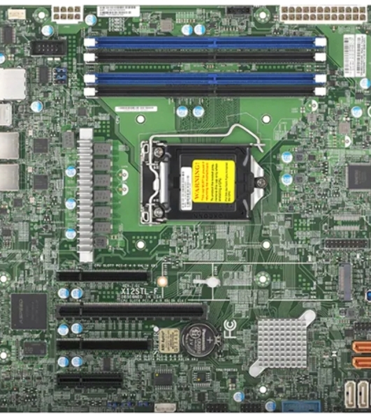 Материнская плата Supermicro MBD-X12STL-F-B, LGA1200, Intel C252, 4xDDR4, 6xSATA, 1xM.2 (PCIe 3.0 x4), 1xPCIe 4.0 x16, 2xPCIe 4.0 x8, 1xPCIe 4.0 x4, 2xLAN, mATX