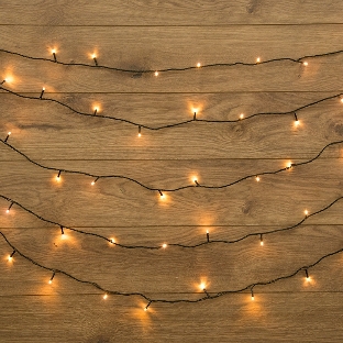 Гирлянда Neon-night 'Твинкл Лайт' 6 м, темно-зеленый ПВХ, 40 LED, теплый белый