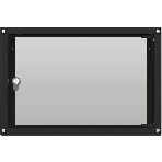 Шкаф коммутационный NTSS Lime (NTSS-WL9U5545GS-BL) настенный 9U 550x450 мм пер. дв. стекл несъемн. бок. пан. 30 кг черный 370 мм 12 кг 110 град. 500 мм IP20 сталь, фото4